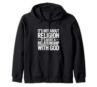 It's A Relationship with God Not Religion - Felpa con Cappuccio
