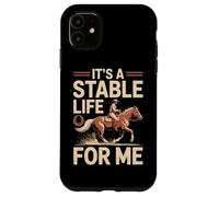 It's A Stable Life For Me Horse Trainer Riding Custodia per iPhone 11