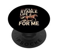 It's A Stable Life For Me Horse Trainer Riding PopSockets PopGrip Adesivo