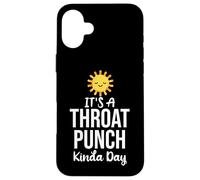 Its a Throat Punch Kinda Day Funny Farewell Coworker Leaving Custodia per iPhone 16 Plus
