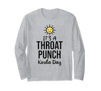 Its a Throat Punch Kinda Day Funny Farewell Coworker Leaving Maglia a Manica