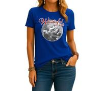 It's a Wonderful Live - Maglietta da donna a forma di luce di luna, Blu, M