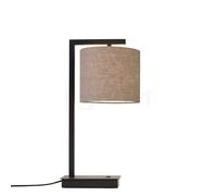 It's about RoMi Boston Lampada da tavolo, paralume lino buio/base nera