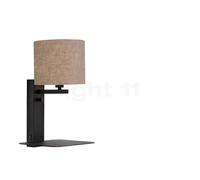 It's about RoMi Florence Lampada da parete, paralume lino buio/corpo nero - senza lampada da lettura
