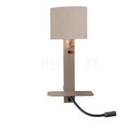 It's about RoMi Florence Lampada da parete, paralume lino chiaro/Body sand - con lampada da lettura