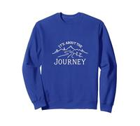 It's About The Journey Mountain Adventure Print Felpa, Unisex per Adulti, Blu Reale, XL