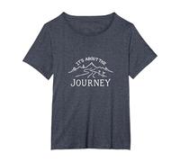 It's About The Journey Mountain Adventure Print Maglietta, Donna Plus-Size, Pervinca, 1X