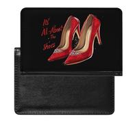 It's All-About-The Shoes Porta passaporto per uomo donna in pelle PU custodia passaporto portafoglio da viaggio