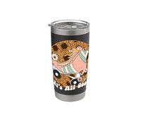 It's All Good Roller Skate Girasole Retro Graphic Bicchiere termico in acciaio inox doppia parete