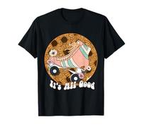 It's all Good Roller Skate Girasole Retro Graphic Maglietta
