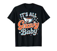 It's all Gravy Baby Funny Thanksgiving Retro Groovy Maglietta