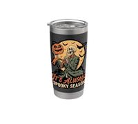 It's Always Spooky Season Skeleton Jack O Lantern Graphic Bicchiere termico in acciaio inox doppia parete