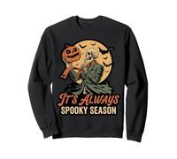 It's Always Spooky Season Skeleton Jack O Lantern Graphic Felpa