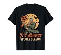 It's Always Spooky Season Skeleton Jack O Lantern Graphic Maglietta
