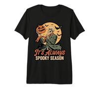 It's Always Spooky Season Skeleton Jack O Lantern Graphic Maglietta Premium