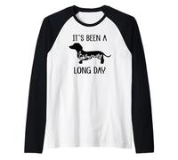 Its Been a Long Day Dachshund Funny Doxie Mom Dachshund Mama Maglia con Maniche Raglan