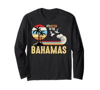 It's Better in The Bahamas Island Nassau Abaco Lover Palms Maglia a Manica