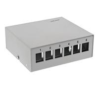 ITS , box 6x Keystone RJ45, metallo, grigio chiaro RAL7035