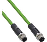 Cavo di rete industriale InLine - Spina/spina M12 a 4 pin con codifica D - PUR - 20 m