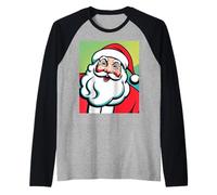 It's Christmas Santa Happy Xmas Padre Babbo Natale Maglia con Maniche Raglan