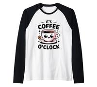 It's Coffee O'Clock Maglia con Maniche Raglan