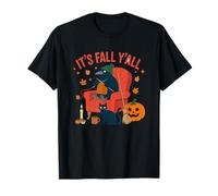It's Fall Y'All Corvo Knitting Cozy Vibes Halloween Maglietta