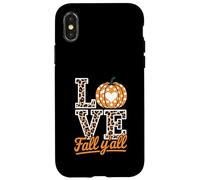 Its Fall Y'all Fall Pumpkin Thanksgiving Autumn Halloween Custodia per iPhone X/XS