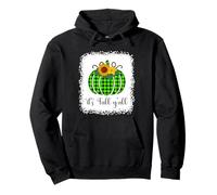 It's Fall YALL Halloween Sbiancato Zucca Verde Buffalo Plaid Felpa con Cappuccio
