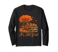 It's Fall Y'All Pumpkin Truck Autumn Tree Festa del Ringraziamento Maglia a Manica