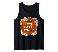 It's Fall Y'All! Vintage Autunno Amante Zucca Foglie Retro Canotta
