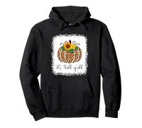 It's Fall Y'All Zucca Leopardo Stampa Ringraziamento Halloween Felpa con Cappuccio