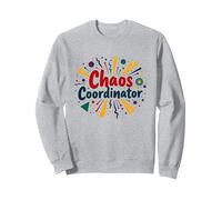 It's Fine Chaos Coordinator Tutto va Bene Divertente Felpa, Unisex per Adulti, Grigio Melange, S