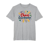 It's Fine Chaos Coordinator Tutto va Bene Divertente Maglietta, Uomo Taglie Grandi, Grigio Melange, 5X Tall