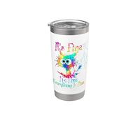 It's fine I'm fine everything is fine amusing and funny cat Bicchiere termico in acciaio inox doppia parete