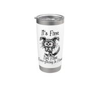 It's Fine I'm Fine Everything is Fine Divertente Cane Corso Cane Bicchiere termico in acciaio inox doppia parete