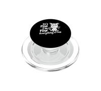 It's Fine I'm Fine Everything Is Fine Divertente Gatto di Halloween PopSockets PopGrip per MagSafe