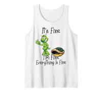 It's fine I'm fine Everything is fine Funny Cute Turtle Canotta