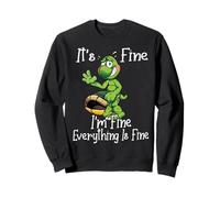 It's fine I'm fine Everything is fine Funny Cute Turtle Felpa