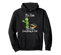 It's fine I'm fine Everything is fine Funny Cute Turtle Felpa con Cappuccio