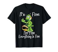 It's fine I'm fine Everything is fine Funny Cute Turtle Maglietta