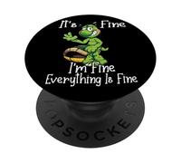 It's fine I'm fine everything is fine funny Cute Turtle PopSockets PopGrip Adesivo
