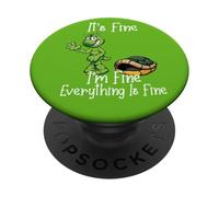 It's fine I'm fine everything is fine funny Cute Turtle PopSockets PopGrip Adesivo