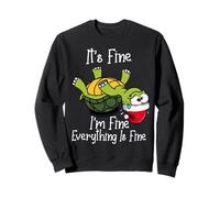 It's fine I'm fine Everything is fine Funny Cute Xmas Turtle Felpa