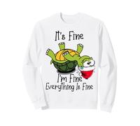 It's fine I'm fine Everything is fine Funny Cute Xmas Turtle Felpa