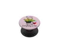 It's fine I'm fine everything is fine funny Cute Xmas Turtle PopSockets PopGrip Adesivo