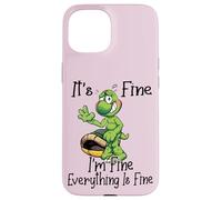 It's fine I'm fine everything is oky funny Turtle Great Gift Custodia per iPhone 15