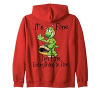 It's fine I'm fine Everything is oky Funny Turtle Great Gift Felpa con Cappuccio