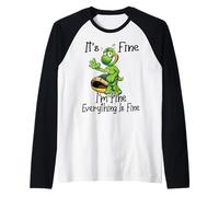 It's fine I'm fine Everything is oky Funny Turtle Great Gift Maglia con Maniche Raglan