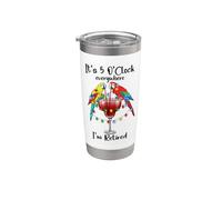 Its Five Oclock Everywhere Im Retired Summer Retirement Men Bicchiere termico in acciaio inox doppia parete