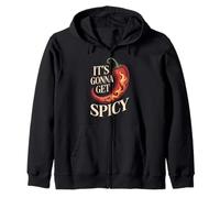 It's Gonna Get Spicy Hilarious Heat Puns Excitement - Felpa con Cappuccio